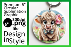 Artistic Round Design Car Coaster , Cute Cow Product Image 1