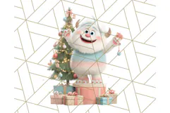 Kawaii Christmas Yeti PNG Clipart, Cute Bigfoot Holiday Art Product Image 3