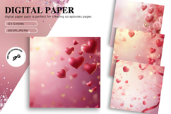 Heart Valentines Background Love Wallpaper Bokeh Backdrop_31 Product Image 1