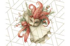 Winter Animal Masquerade Clipart PNG Woodland Animals Product Image 3