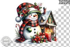 Christmas Snowman Sublimation - Clipart PNG Bundle Product Image 3