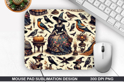 Halloween Vintage Mouse Pad, Halloween Mouse Pad PNG Design Product Image 1