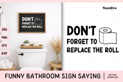 Funny Bathroom Sign Saying SVG | Don't Forget to Replace Product Image 1