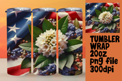 VIBRANT 20oz Gift Tumbler Design , USA Flag Product Image 1
