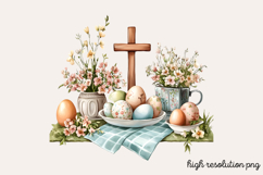 Christian Rustic Easter Clipart PNG Product Image 1