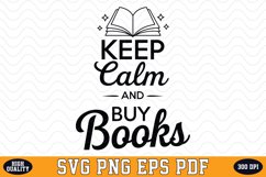 Keep Calm and buy Books SVG | Quotes | SVG Cut files Product Image 1