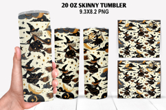 Halloween Skinny Tumbler 20oz Wrap Design, Halloween Tumbler Product Image 1