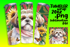 Sublimation Graphics for 20oz Tumbler , Cute Dog Product Image 1