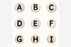 Clay Bead Alphabet PNG Bundle | Neutral Letter Bead Product Image 2