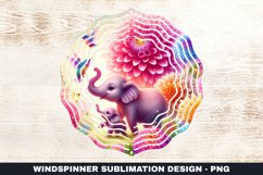 Elephant Wind Spinner Sublimation Design Product Image 1