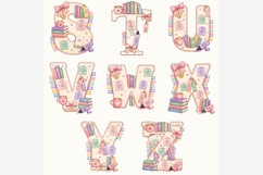 Book Besties Alphabet PNG Bundle, A-Z Bookish Letters, Cute Product Image 3