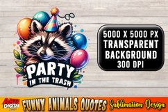 Funny Animals Quotes Sublimation Clipart 3 Product Image 5