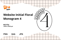 Website Initial Floral Monogram Product Image 1