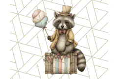 Vintage Carnival Animals Clipart PNG, Retro Circus Elements Product Image 3