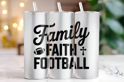 Family Faith Football Tumbler Wrap | Sublimation | Tumblers Product Image 1