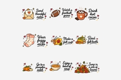 Fall Sticker Sheet Clipart Bundle | 25 PNG Files, Autumn Product Image 3