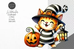 Halloween clipart, Cat clipart, Autumn clipart Product Image 1