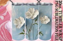 3D Floral Bliss: Tumbler Wrap Sublimation Product Image 1
