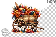 Fall Wagon Garden Sublimation - Fall Clipart PNG Design Product Image 1