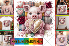 Sweet TOTE BAG Ideas PNG, Valenines Animals Product Image 1