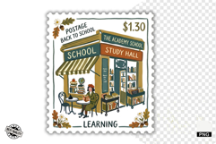 School Postage Stamps Clipart Product Image 1