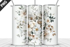 Flowers Tumbler Wrap | Sublimation Design | Tumbler PNG Product Image 1