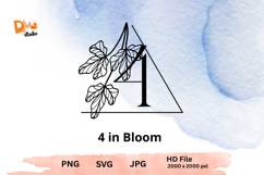 Elegant Emblem Monogram - Botanical Letter SVG | JPG | PNG Product Image 1
