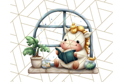 Magical Bookish Unicorn PNG Clipart Reading Books &amp; Stories Product Image 3