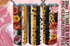 Fashionable 3D Leopard Flower Tumbler Wrap Patterns Product Image 1