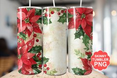Christmas Flowers Tumbler | Christmas Tumbler Wrap Product Image 1
