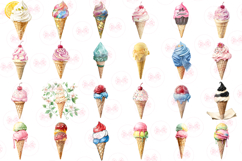 Ice Cream Cone Clipart - Set Of 84 Png Bundle Product Image 3