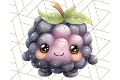 Fruit Doodles Clipart, Cute Cartoon Fruit PNG, Kawaii Food Product Image 3