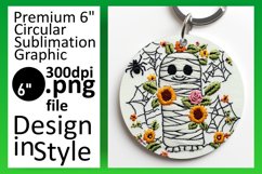 Stylish Circle Design Keychain PNG , Halloween Product Image 1