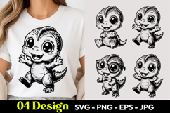 Dancing Dino SVG PNG Product Image 1