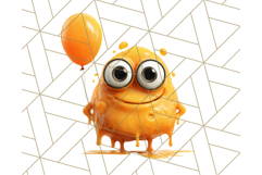 Slime Monster Clipart, Colorful Goo Graphics Png Product Image 3