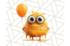 Slime Monster Clipart, Colorful Goo Graphics Png Product Image 3
