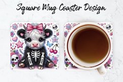 Halloween Cow Mug coaster | Coaster | Sublimation Design Product Image 1