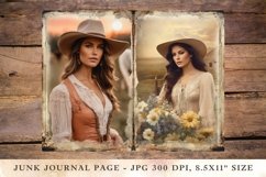 Printable Junk Journal Pages cowgirl 2 Product Image 1