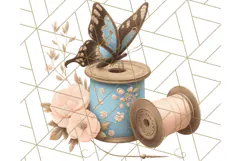 Vintage Butterfly PNG Clipart, Fairytale Cottagecore Images Product Image 3