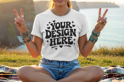 summer tshirt mockup, beach mockup, outdoor mockup Product Image 2