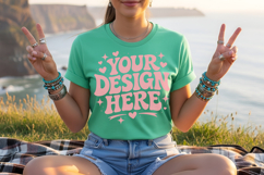 summer tshirt mockup, beach mockup, outdoor mockup Product Image 4