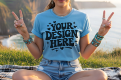 summer tshirt mockup, beach mockup, outdoor mockup Product Image 3