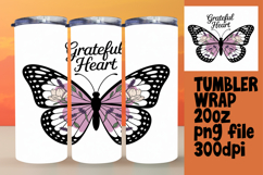 Sublimation Tumbler Template , Butterfly Product Image 1