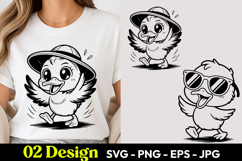 Stylish Chick SVG PNG Product Image 1