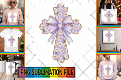 LUMINOUS PNG Art for Gifts, Flower Cross Product Image 1