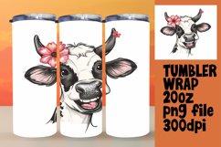 Joyful Cow Watercolor Tumbler Wrap - 20oz, Farmhouse Product Image 1