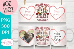 Cute Valentines Photo Mug Wrap template PNG for Sublimation Product Image 1