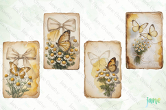 Butterfly Junk Journal Page Clipart Product Image 1