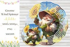 Garden Gnome Wind Spinner Design, Sunflowers Wind Spinner Product Image 1