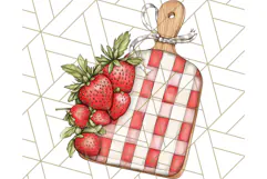 Cottagecore Strawberry Kitchen PNG Clipart, Retro Fruit Png Product Image 3